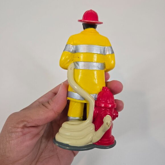 Lakeshore Firefighter Figure Community Helper with Waterhose & Fire Hydrant 5.5" - Picture 6 of 10